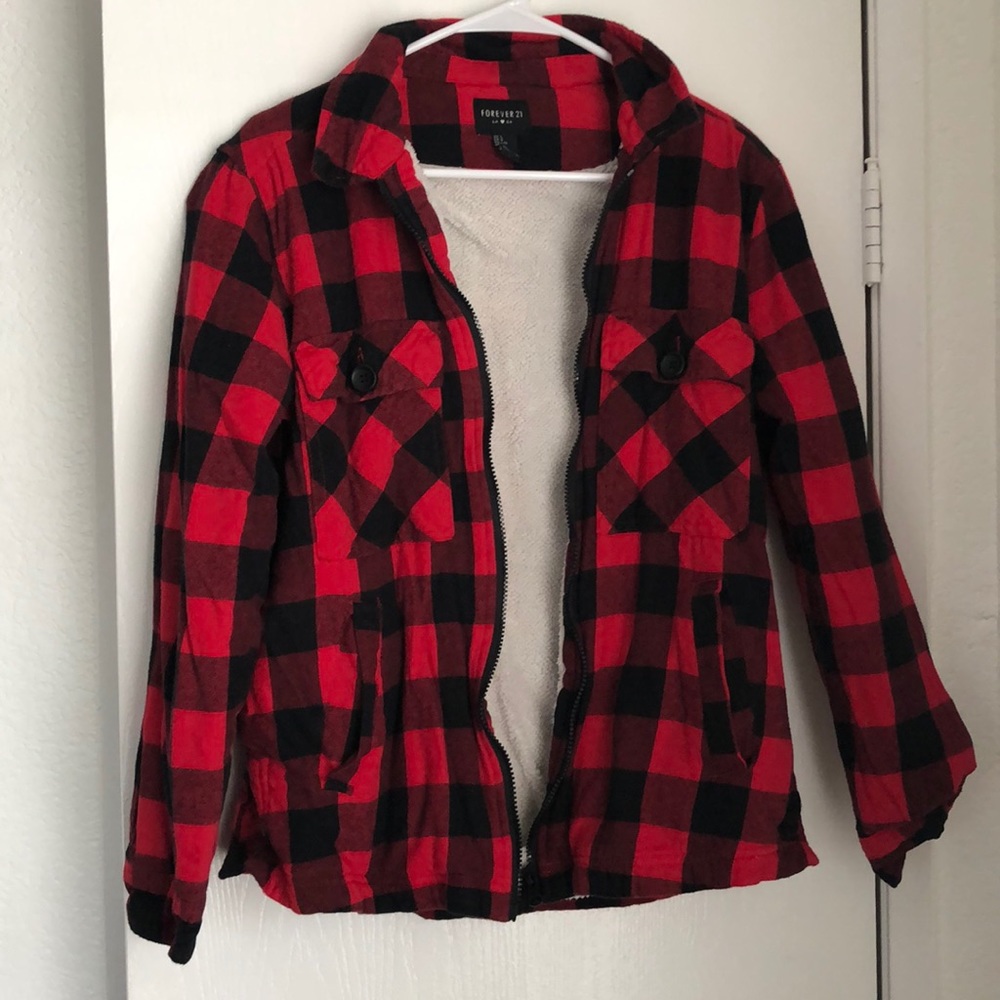 Forever 21 red & black plaid jacket